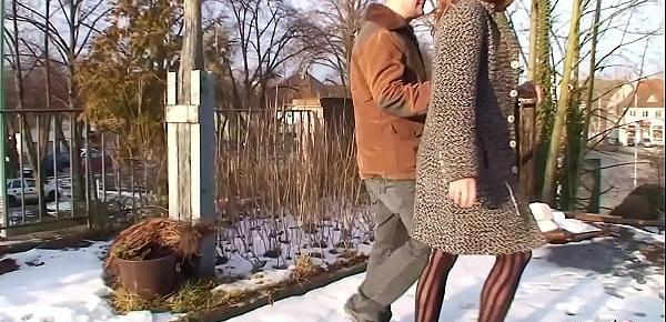  Real Ginger Street Whore Outdoor No Condom Sex with Stranger